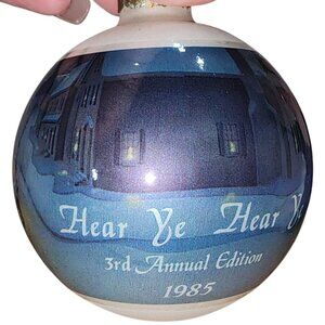 Vintage 1985 Hummel Glass Ball Hear Ye 3rd Annual Edition Christmas Ornament